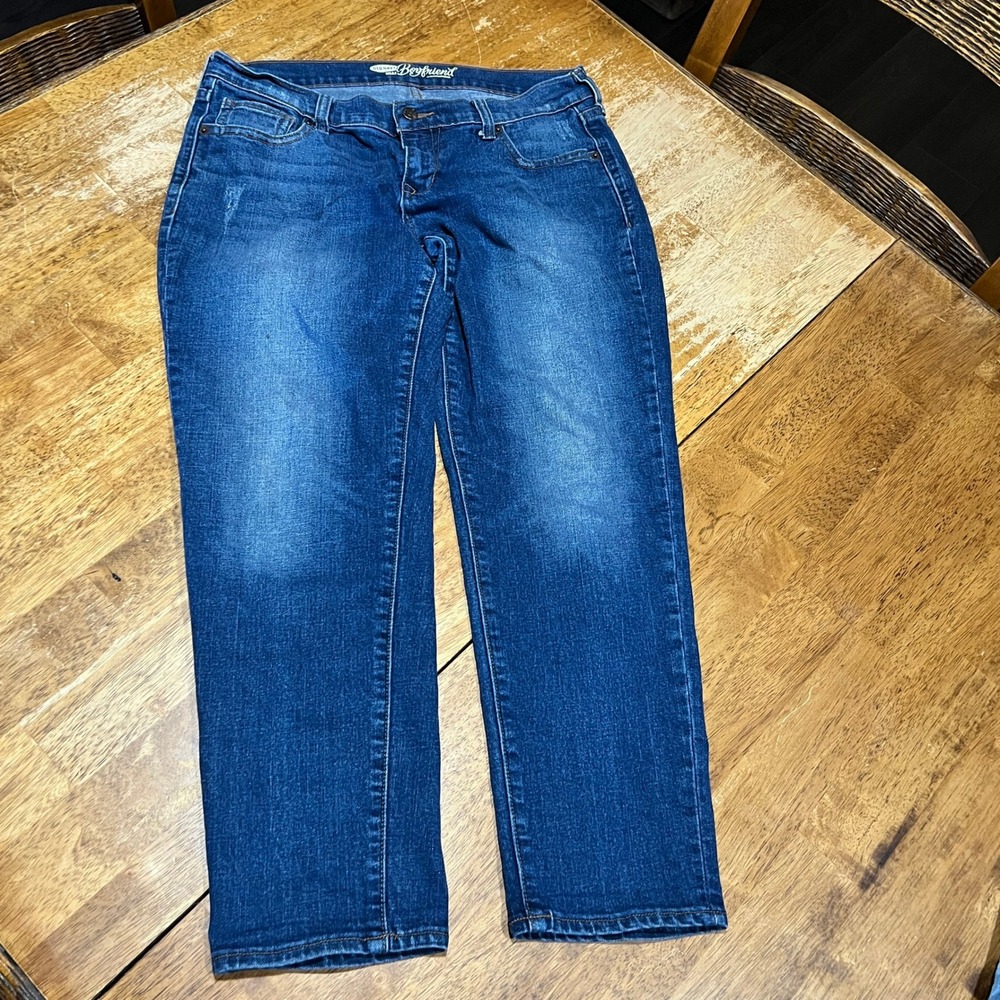 Old Navy Mid Rise Boyfriend Jeans Size 6 Medium Wash Stretch The/LE